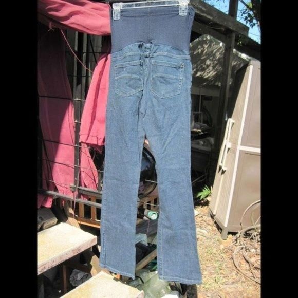 Spandex Belly Band Liz Lange Maternity Target XS 2 Blue Jean Pregnancy Pants - Picture 11 of 16